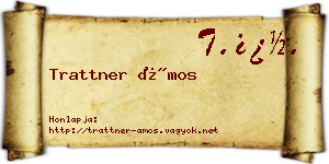 Trattner Ámos névjegykártya